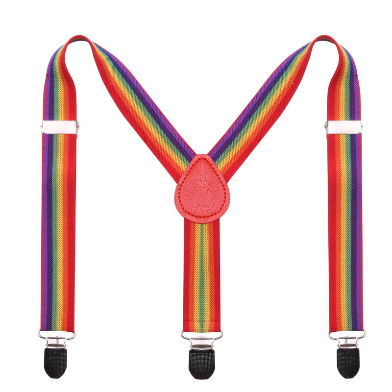GUCHOL Kids Rainbow Suspenders Bow Tie for Boys and Girls Adjustable Elastic Classic Accessory Sets Age 1 to 13 Year (Rainbow, 26 INCH (1-5 Year) - Image 4